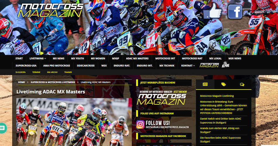 Motocross-Magazin.de Livetiming ADAC MX Masters
